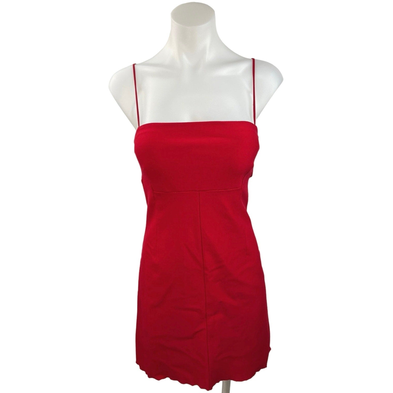Urban Outfitters Silence + Noise Women Red Square Neck A-Line Flare Mini Dress M Urban Outfitters Silence + Noise Women Red Square Neck A-Line Flare Mini Dress M