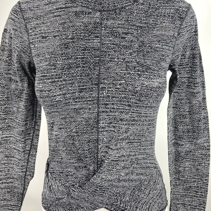 Lululemon Gray Melodic Movement Long Sleeve Turtleneck Yoga Activewear Top Sz 4