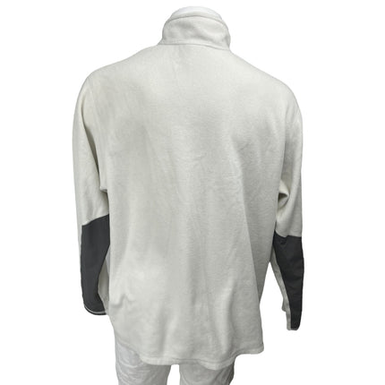 The North Face Polartec Men's White Fleece Long Sleeve 1/4 Zip Sweatshirt Top XL
