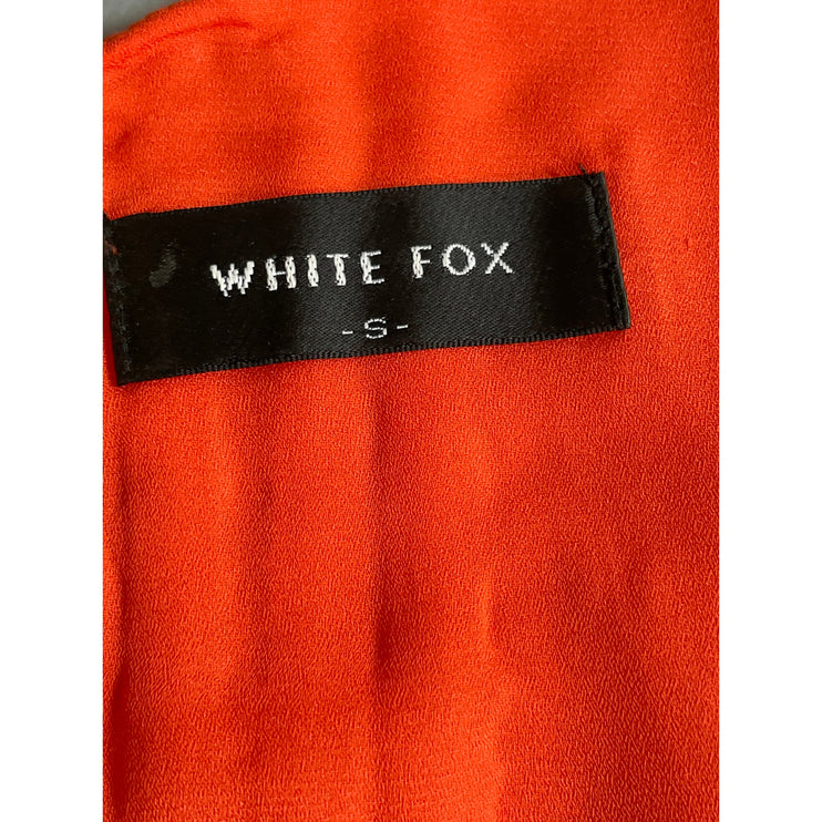 White Fox Coral Pink Marble Longline Sleeveless Corset Bustier Crop Top Size S