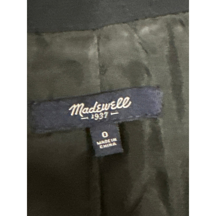 Madewell Lycee Women's Black Long Sleeve Drapey Blazer Coat Suit Jacket Size 0