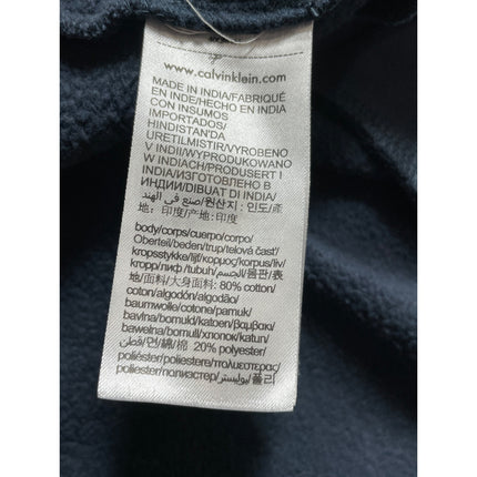 Calvin Klein Jeans Womens Blue Fleece Hoodie Hooded Pocket Sweatshirt Top Size L