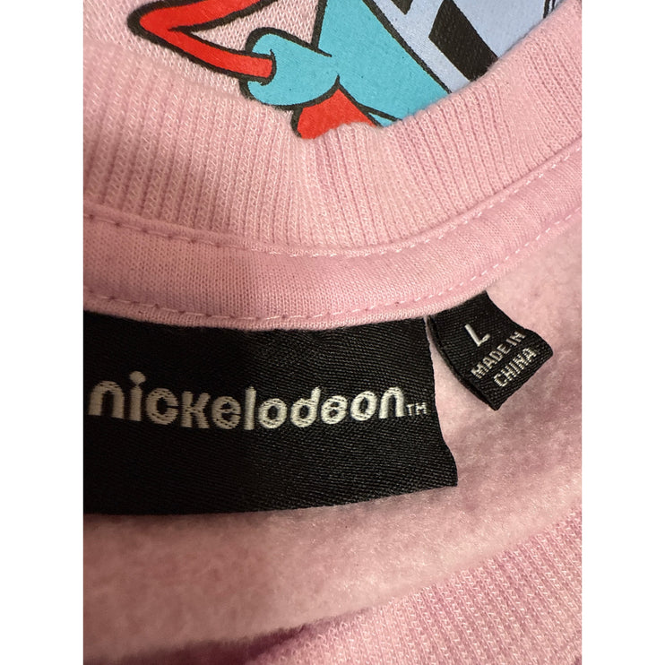 Nickelodeon Pink Spongebob Squarepants Long Sleeve Fleece Sweatshirt Top Size L