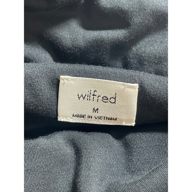 Aritzia Wilfred Saturn Black Square Neck Sleeveless Midi Cami Tank Wrap Dress M