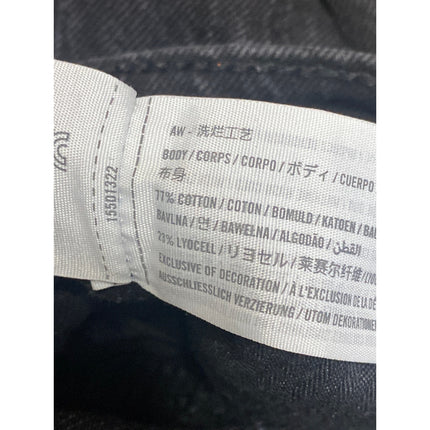 Abercrombie & Fitch Black High Rise Loose Baggy Wide Leg Denim Jeans Pants Sz 24