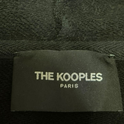 The Kooples Black Embroidered Flower Long Sleeve Hoodie Hooded Sweatshirt Top S