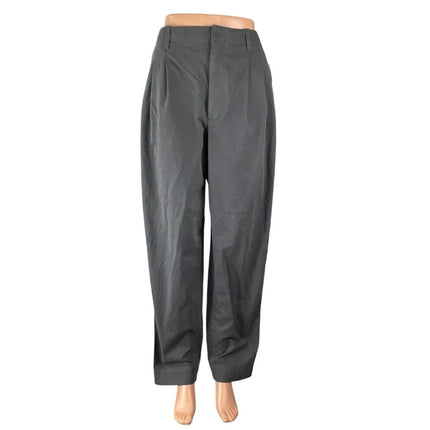 NEW GAP Gray Pleated High Rise Baggy Barrel Palazzo Wide Leg Trousers Pants 12