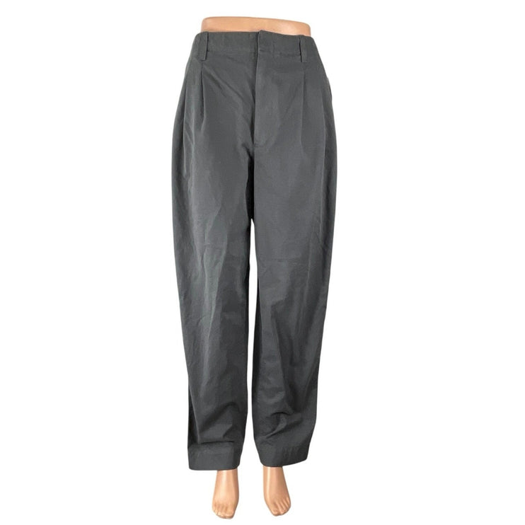 NEW GAP Gray Pleated High Rise Baggy Barrel Palazzo Wide Leg Trousers Pants 12