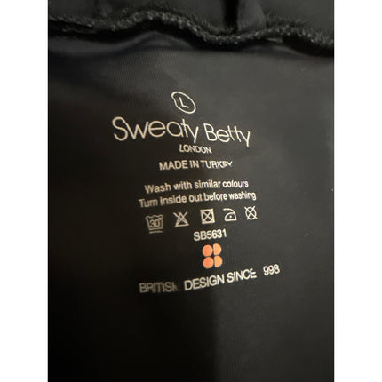 Sweaty Betty Women's Black Long Sleeve Full Zip Athletic Track Jacket Size L