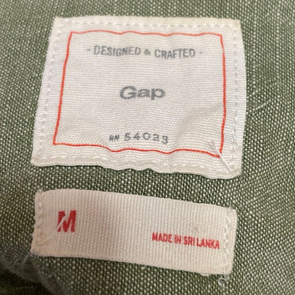 GAP 1960 Icon Worker Green Chambray Collared Long Sleeve Button Down Shirt Top M