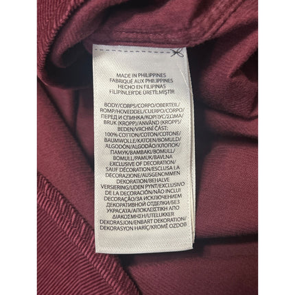 Ralph Lauren Men's Red Maroon Corduroy Long Sleeve Button Up Shirt Top Size L