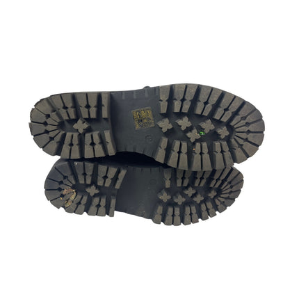 Dream Pairs Black Leather Lace up Round Toe Platform Ankle Combat Boots Size 11