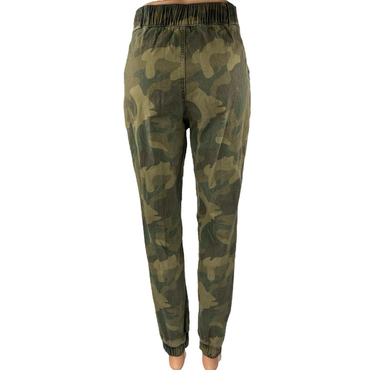 Hollister Ultra High Rise Women's Green Camo Tapered Leg Jogger Pants Size S