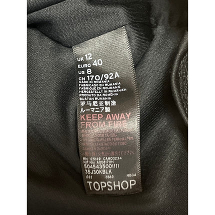 Topshop Tinsel Women's Black Metallic Sleeveless Mini Tuxedo Wrap Dres Brie Topshop Tinsel Women's Black Metallic Sleeveless Mini Tuxedo Wrap Dres Brie