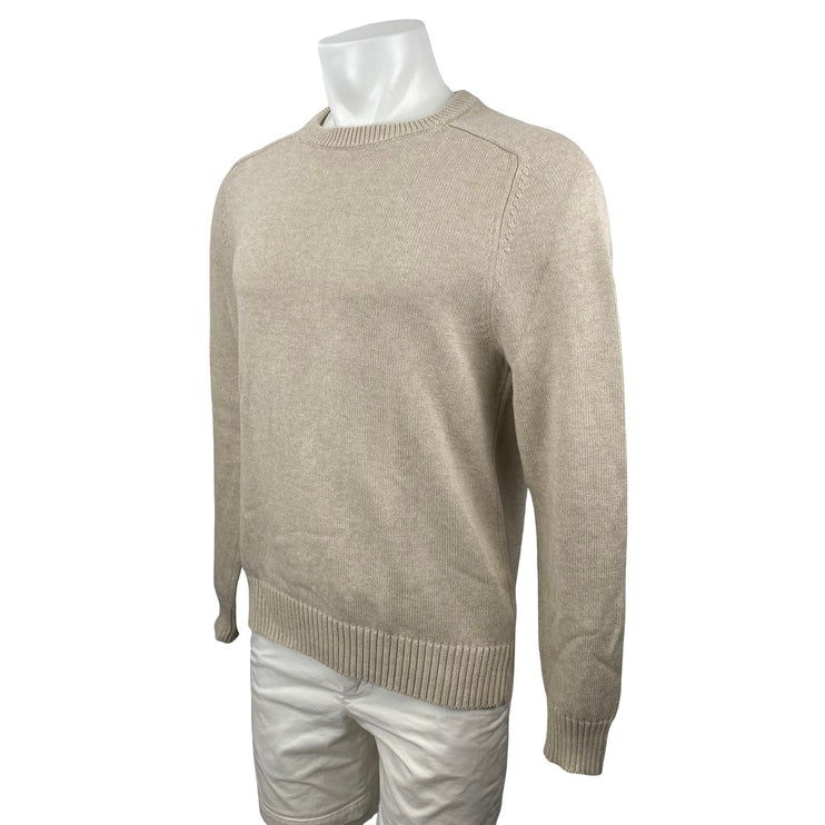 J.Crew Men's Beige Long Sleeve Crew Neck Knit Sweatshirt Sweater Top Size M