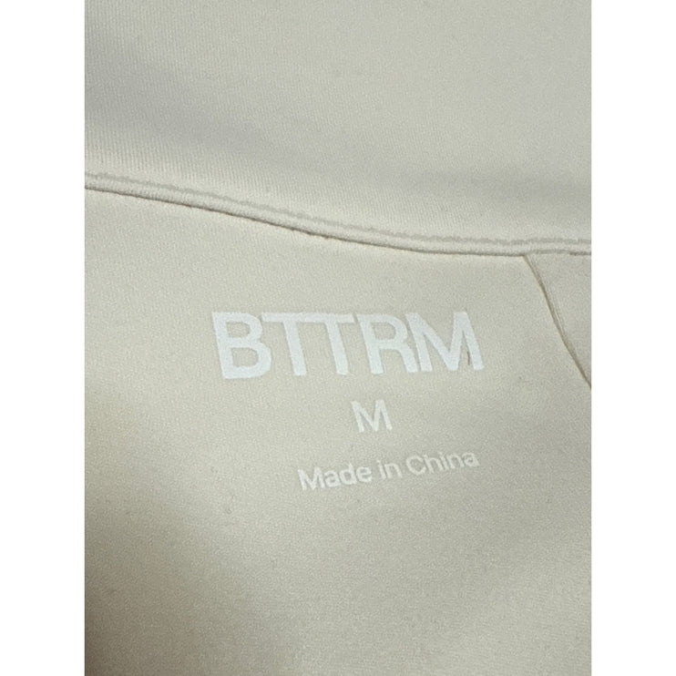 BTTRM BetterMe Ivory Athletic Activewear Sculpt Zip Up Catsuit Romper Jumpsuit M