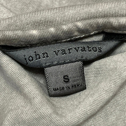 John Varvatos Men's Gray Short Sleeves Button Pullover Henley Tee T-shirt Top S
