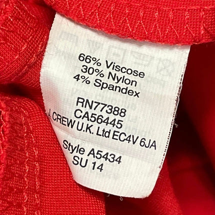 J.Crew Red Sleeveless Scoop Neck Tank Pleated Fit & Flare Mini Dress Size 4