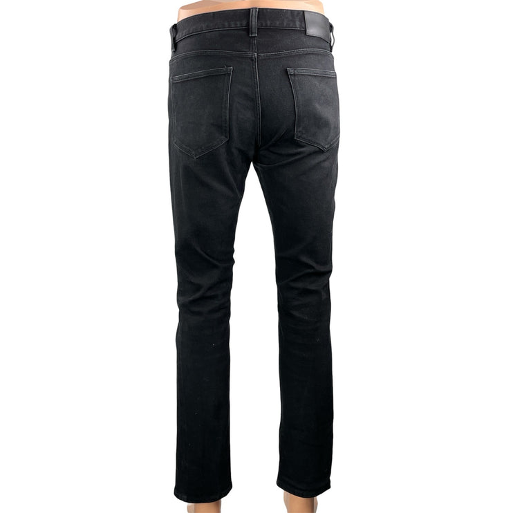 Theory Men's Black Mid Rise Casual Pocket Straight Leg Denim Jeans Size 31