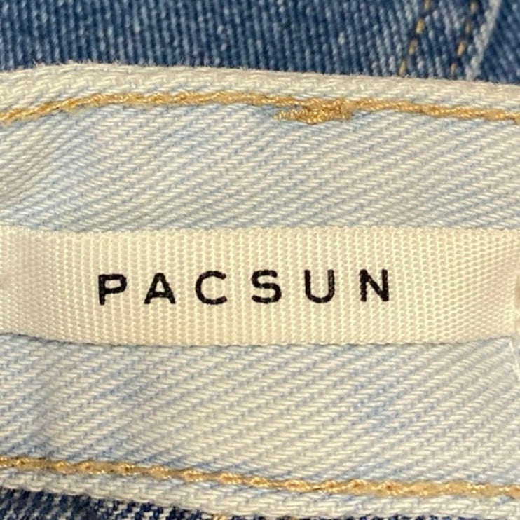 Pacsun 90's BF Carpenter Colorblock Straight Wide Leg High Waist Denim Jeans 24