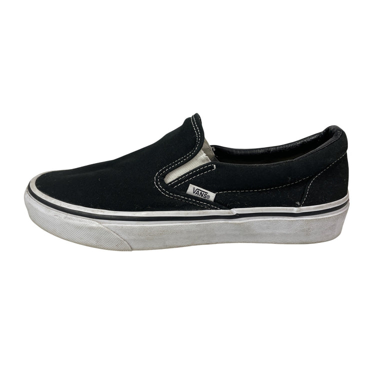 Vans Classic Unisex Black White Casual Skate Slip On Sneakers Shoes Sz 11W/9.5M