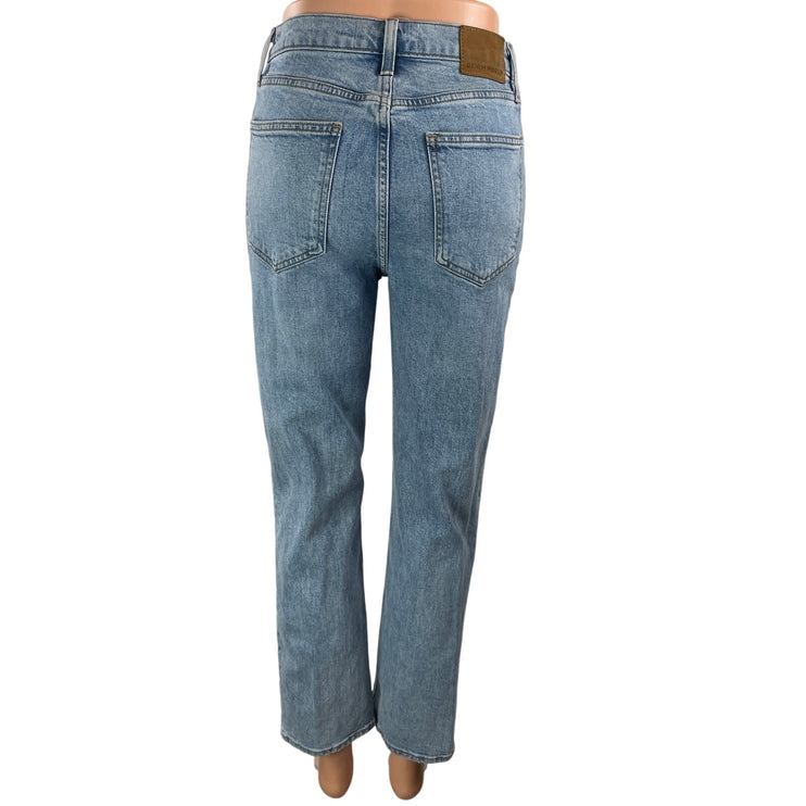 Aritzia Denim Forum Blue High Rise Medium Wash Straight Leg Denim Jeans Pants 26