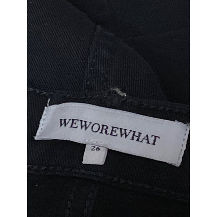 WeWoreWhat Women's Black High Waisted Straight Leg Cargo Trousers Pants Size 26