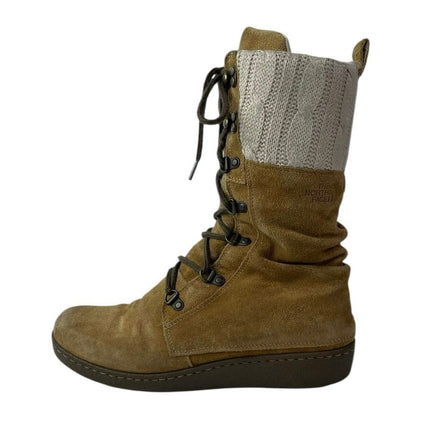 The North Face Alycia Women's Brown Suede Round Toe Lace Up Mid Calf Boots 8.5