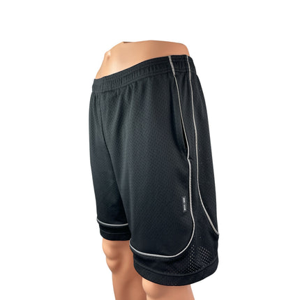 ASRV Men's Black Mesh Pull On Workout Running Gym Yoga Athletic Shorts Size L