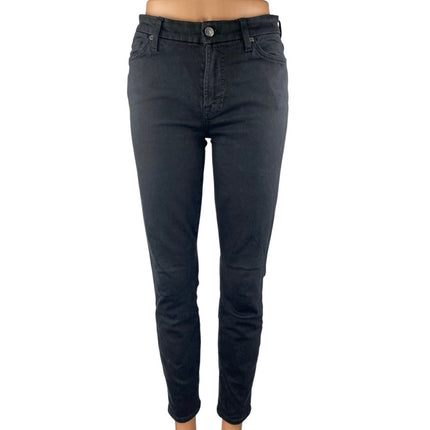 7 For All Mankind Women's Black Mid Rise Slim Skinny Leg Denim Jeans Pants Sz 26
