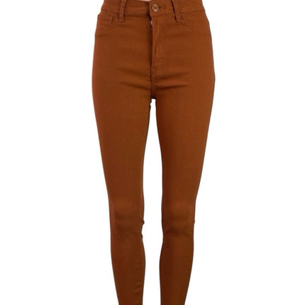 Roma Studio Women's Brown Caramel High Rise Ankle Slim Skinny Denim Jeans Size S