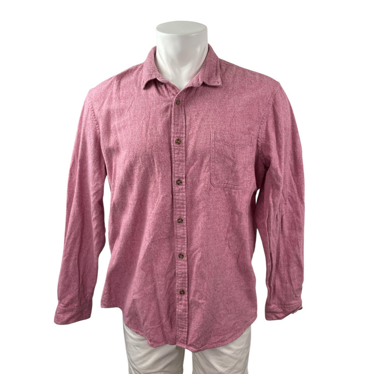 14th & Union Men's Pink Long Sleeve Chest Pocket Button Down Shirt Top Size XL
