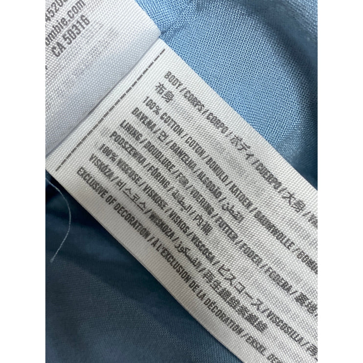 Abercrombie & Fitch Blue Tiered Trapeze Ruffled Cap Sleeve Mini A-Line Dress XS