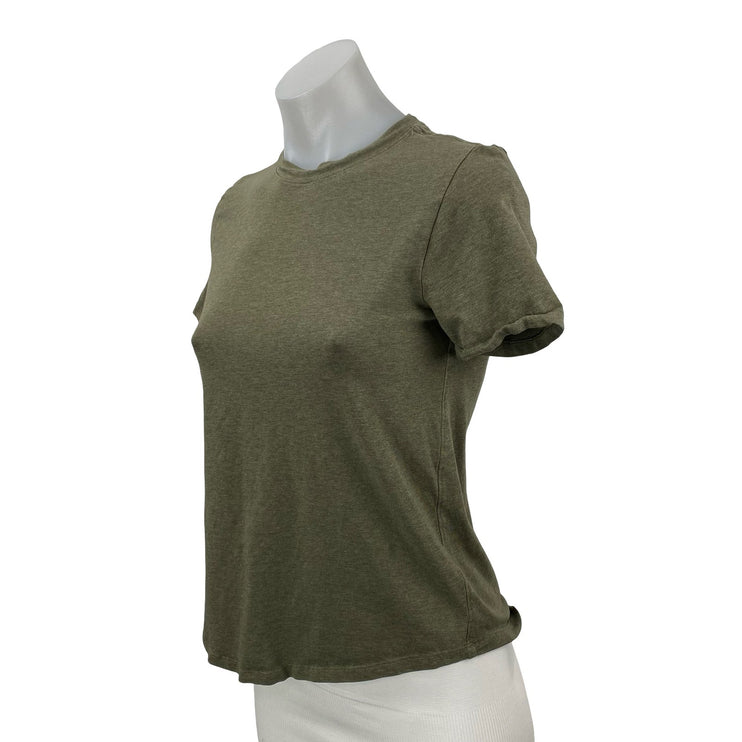 Lululemon Women's Army Green Yoga Short Sleeve Athletic T Shirt Tee Top Size 2