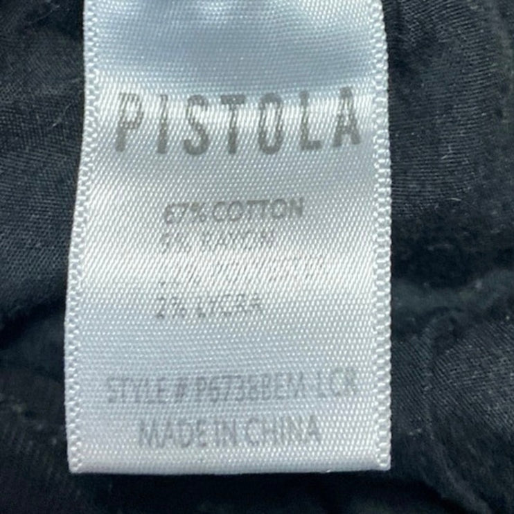 Pistola Women's Black Mid Rise Distressed Frayed Raw Hem Skinny Denim Jeans 27
