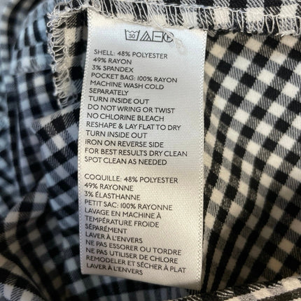 Urban Outfitters Gingham Plaid Check High Rise Mini Flare A-Line Pencil Skirt M