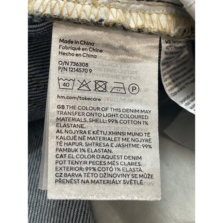 H&M Women's Blue Medium Wash High Waisted Straight Leg Denim Jeans Size 4