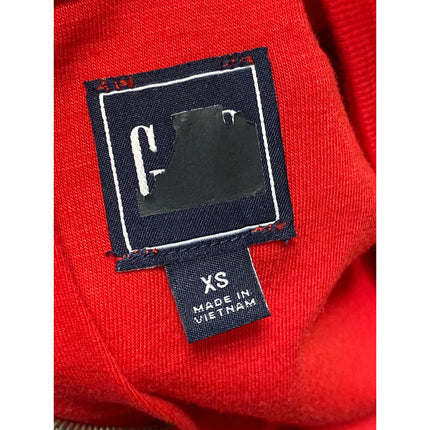 Gap Women's Red Long Sleeve Mock Neck Back Zip Swing A Line Mini Dress Size XS