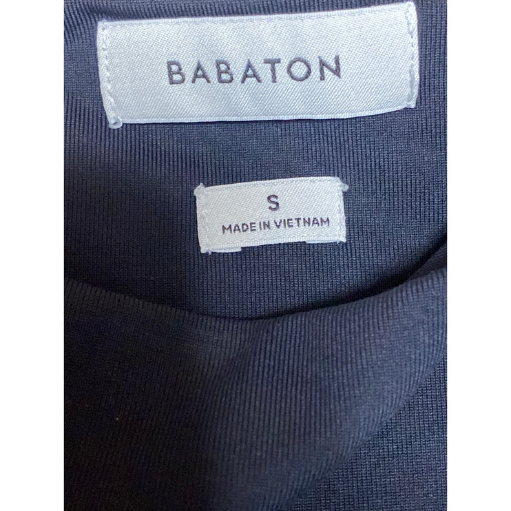 Aritzia Babaton Gray Short Sleeve Crew Neck Sculpt T Shirt Tee Crop Top Size S