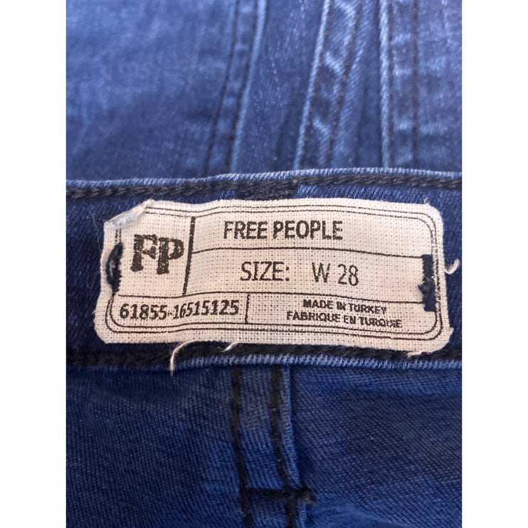 Free People Reagan Destroyed Distressed High Rise Skinny Denim Jeans Pants Sz 28