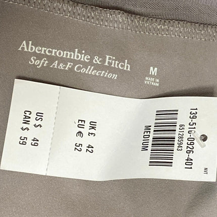 NEW Abercrombie & Fitch Tan Mesh Long Sleeve Square Neck Corset Bodysuit Top M