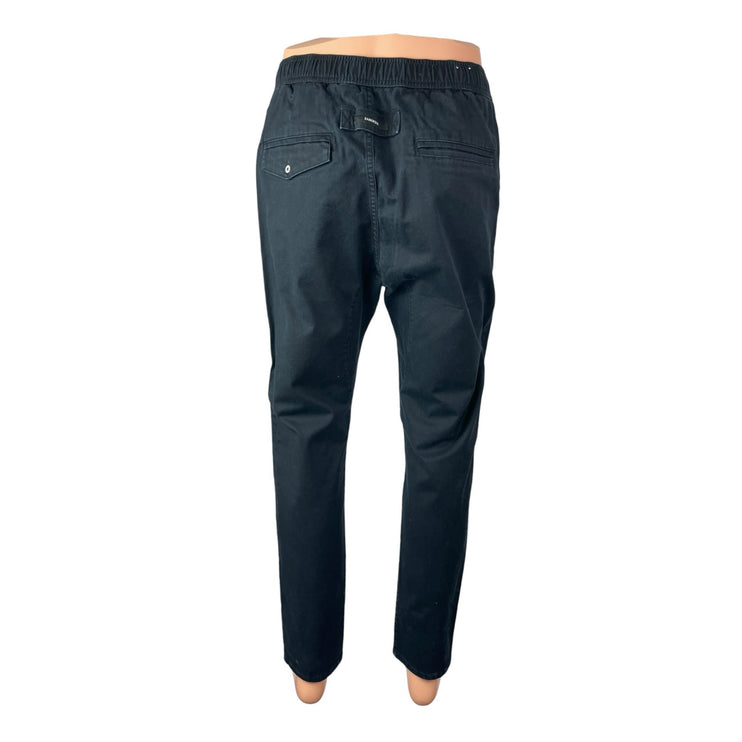 Zanerobe Men's Black Tapered Athletic Activewear Trousers Jogger Sweat Pants 36