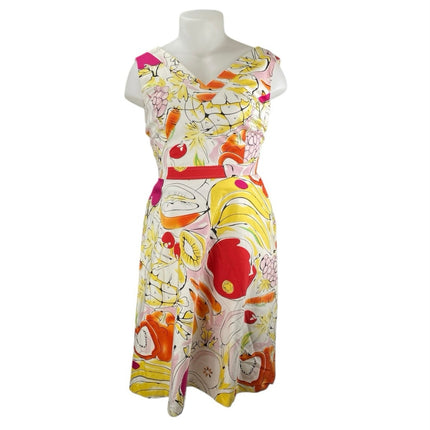 Danny & Nicole Womens Multicolor Printed Sleeveless V-neck Mini A-line Dress 10