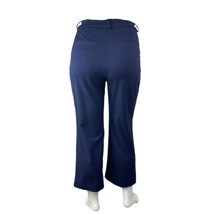 Loft Peyton Women's Blue High Rise Pleated Wide Leg Trousers Dress Pants Sz 12P