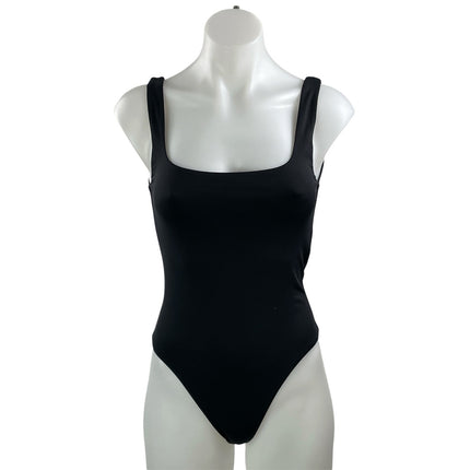Aritzia Babaton Black Gray Sleeveless Square Neck Shapewear Bodysuits Top Size S