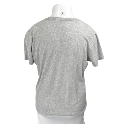 JME Collective Gray Knit Short Sleeve Crew Neck Graphic Tee T-Shirt Top Size L
