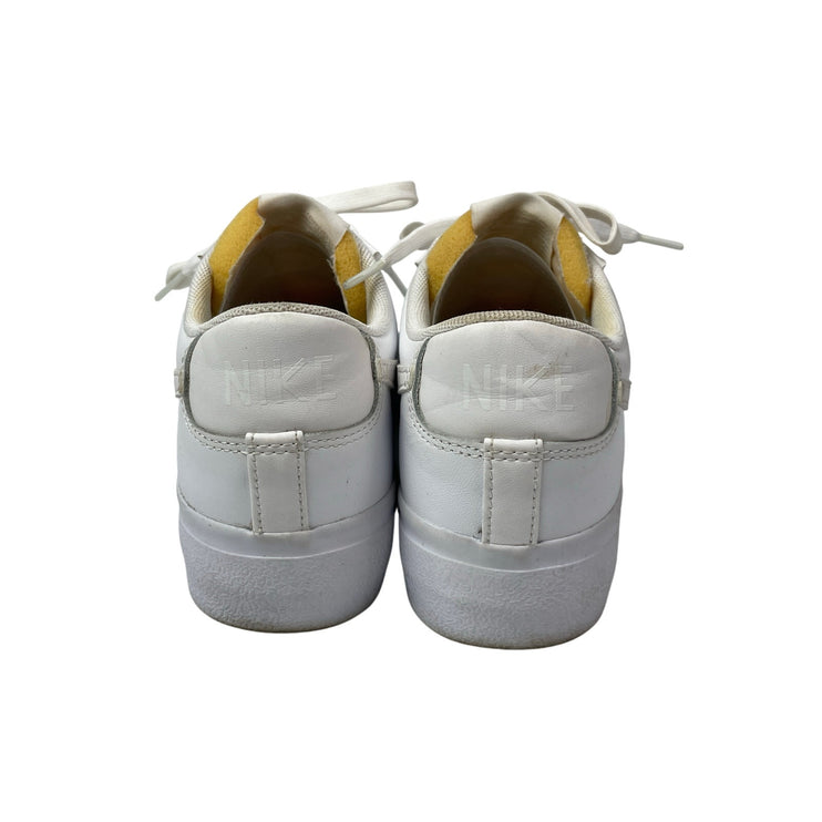 Nike Blazer Low Platform Women's Triple White Lace Up Casual Sneakers Shoes 8.5