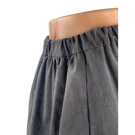Aritzia Wilfred Free Nescher Women's Gray Faux Suede Wrap Mini A-Line Skirt XS