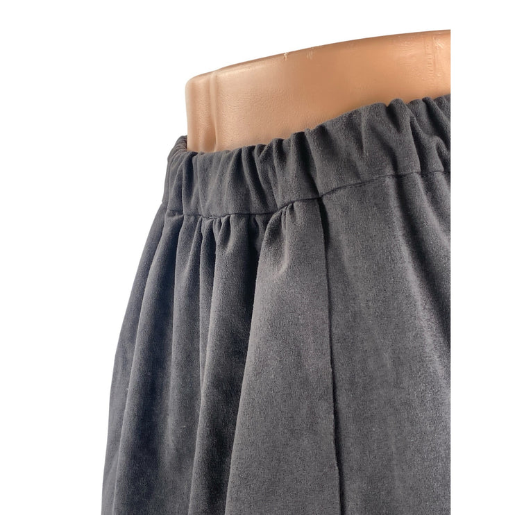 Aritzia Wilfred Free Nescher Women's Gray Faux Suede Wrap Mini A-Line Skirt XS
