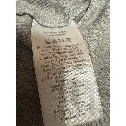 Everlane Women's Gray Rib Knit Turtleneck Long Sleeve Sweatshirt Sweater Top L